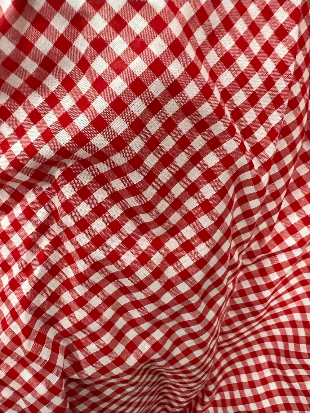 Parke Red Gingham Ruffle Button-Front Blouse NEW Size X-Large - Picture 4 of 4